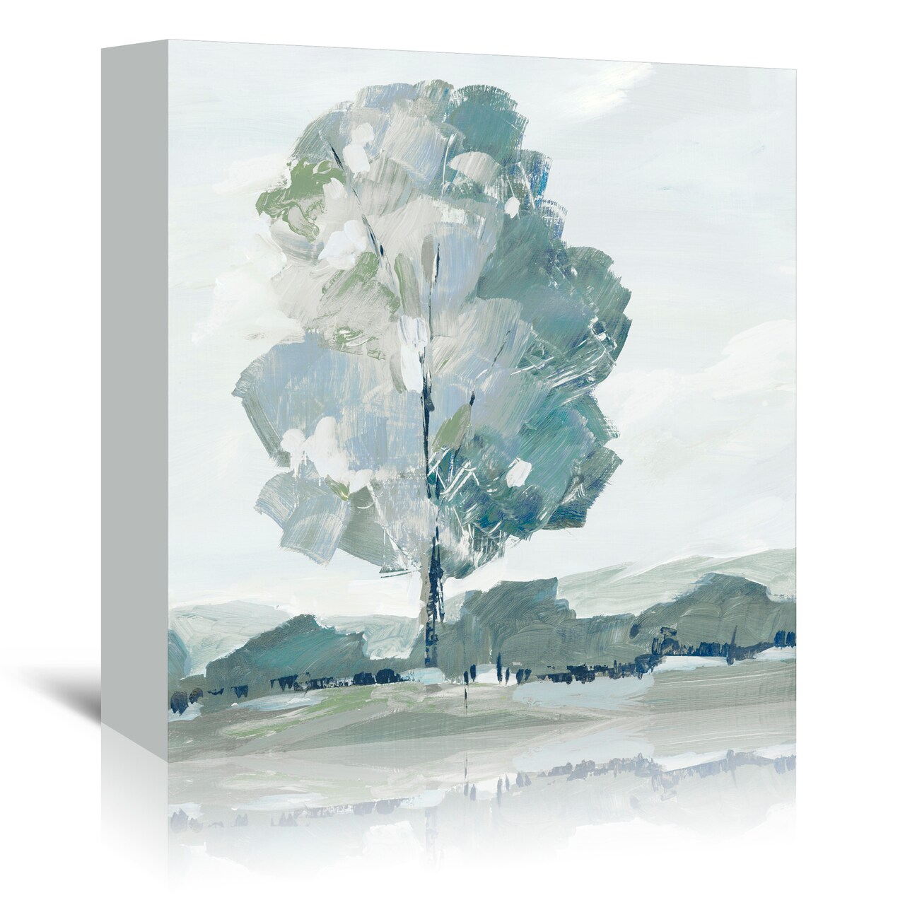 Blue Tree Forest I by PI Creative Art 10x10 Gallery Wrapped Canvas - Americanflat